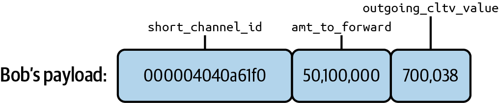 Bob 的有效載荷由 Alice 建構
